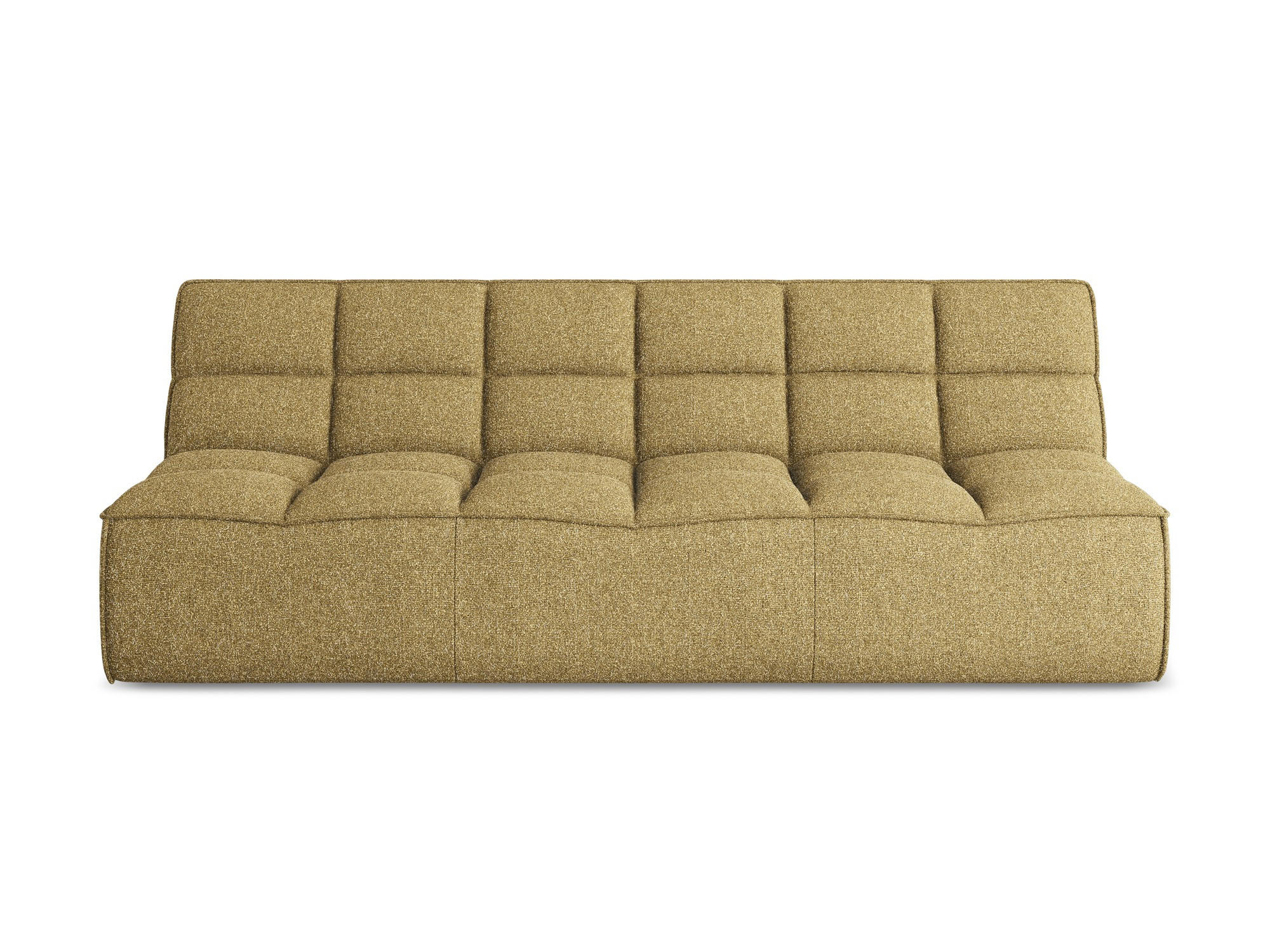 3-SITZER SOFA Strukturstoff Stoff Gelb - Currygelb/Gelb, Kunststoff/Textil (210/75/93cm) - Makamii