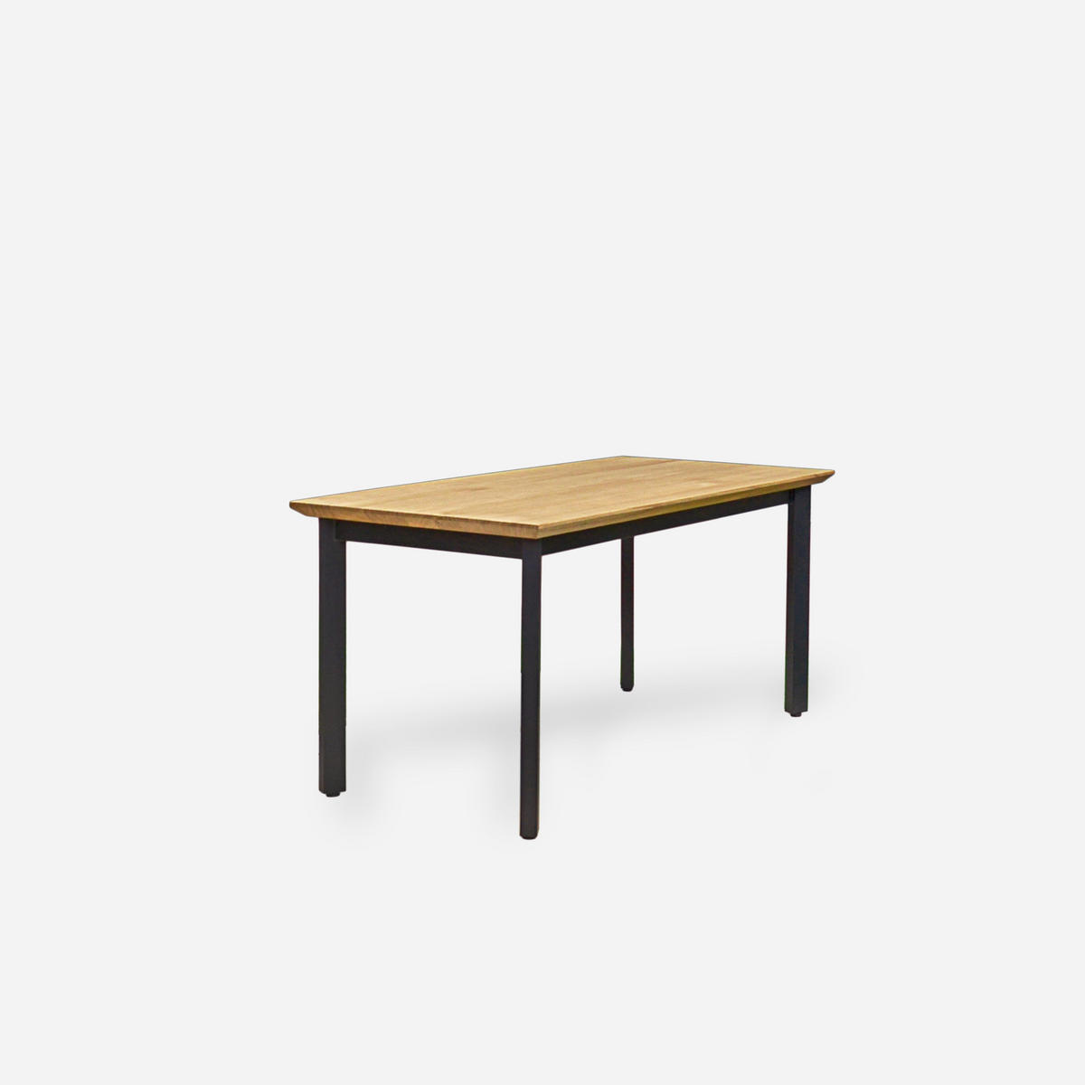 ESSTISCH mit Eichenholzplatte ATTON 160 x 90 - Eichefarben/Schwarz, Holz/Metall (160/90/75cm) - Rawood Furniture