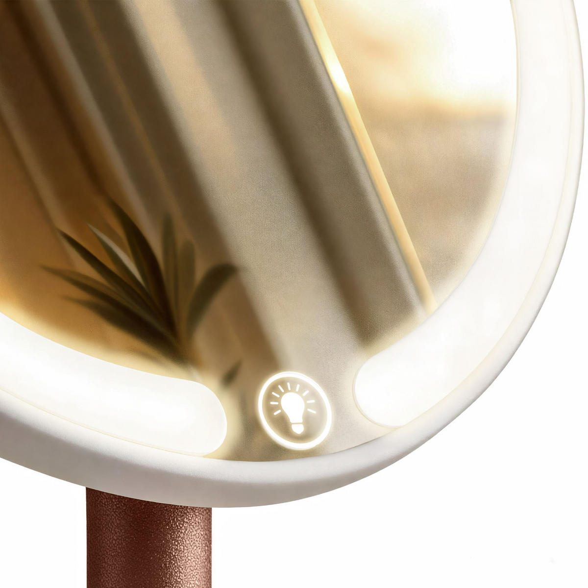 SCHMINKSPIEGEL rund 19 cm Kunststoff Weiß - Weiß, Kunststoff (19/31/19cm) - CLP