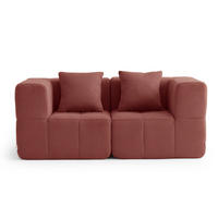 2-SITZER-SOFA Bouclé-Stoff Terrakotta-Rot - Terracotta, Textil (180/73/95cm) - MILYsofa