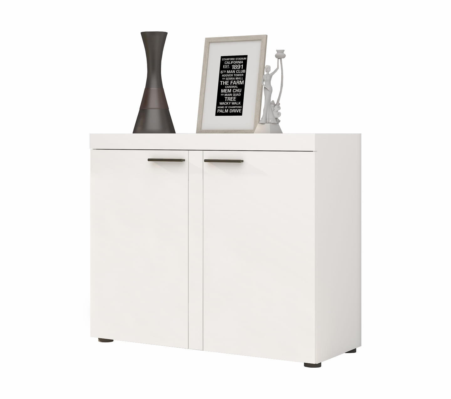 Meblini Sideboard Weiß 97x80x40 cm