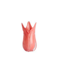 VAZE Evina Rot 14/14/28 cm - Rot, Glas (28cm) - Light & Living