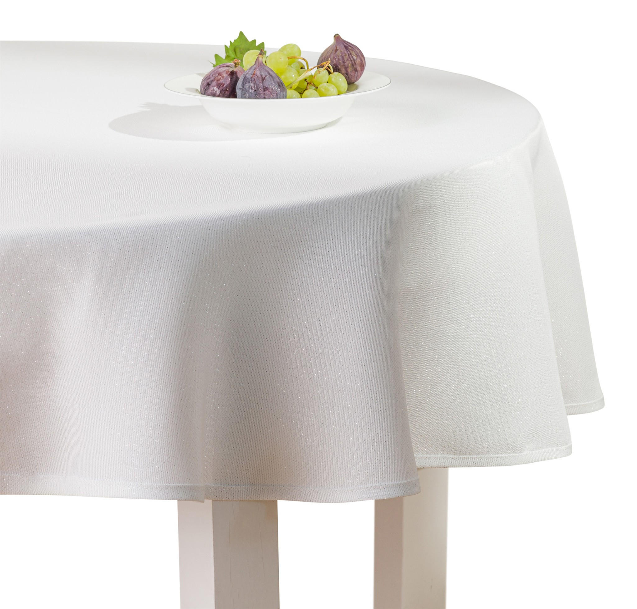 TISCHDECKE Sausa - Silberfarben, Textil (155cm) - home&you