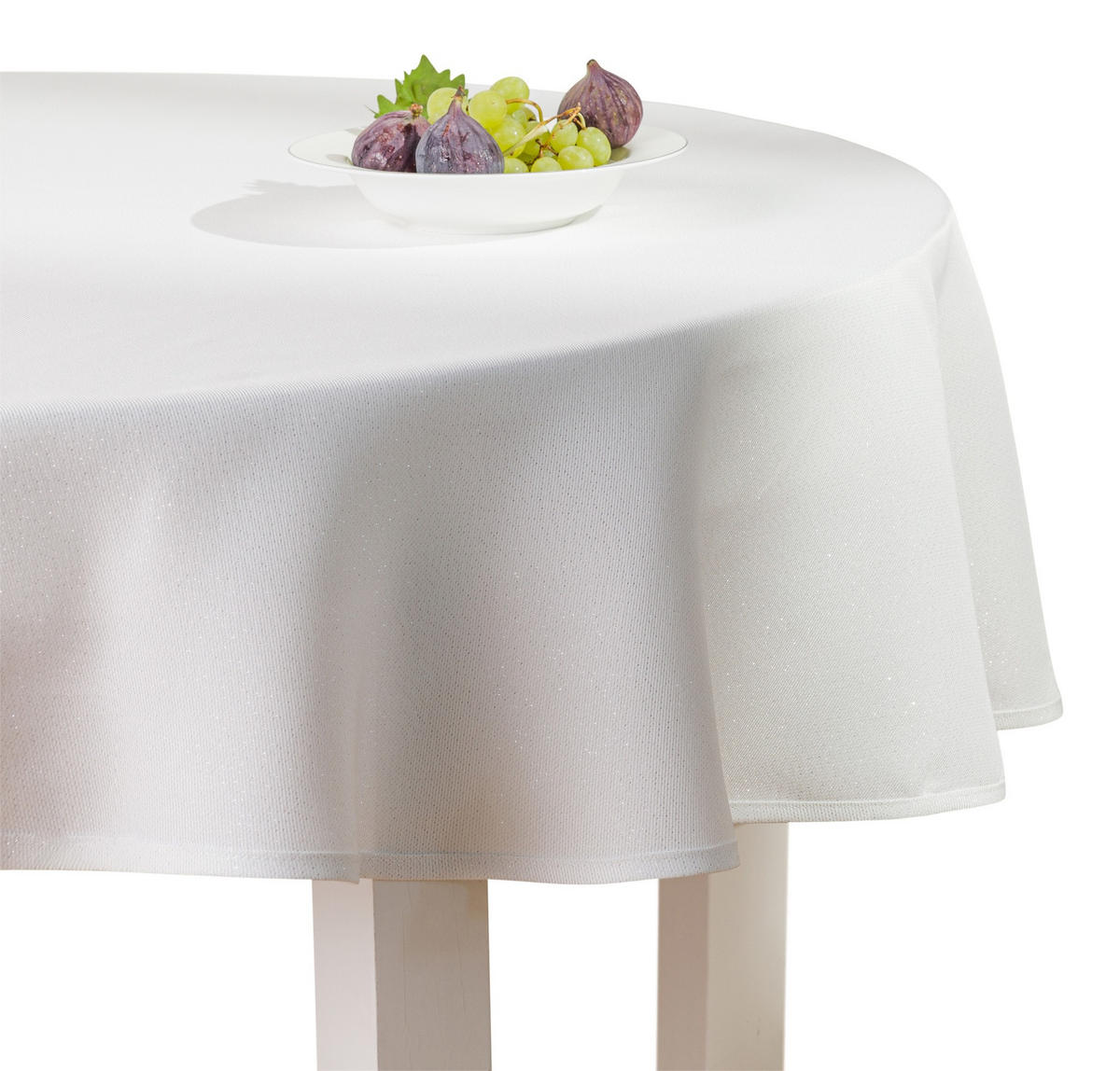 TISCHDECKE Sausa - Silberfarben, Textil (155cm) - home&you