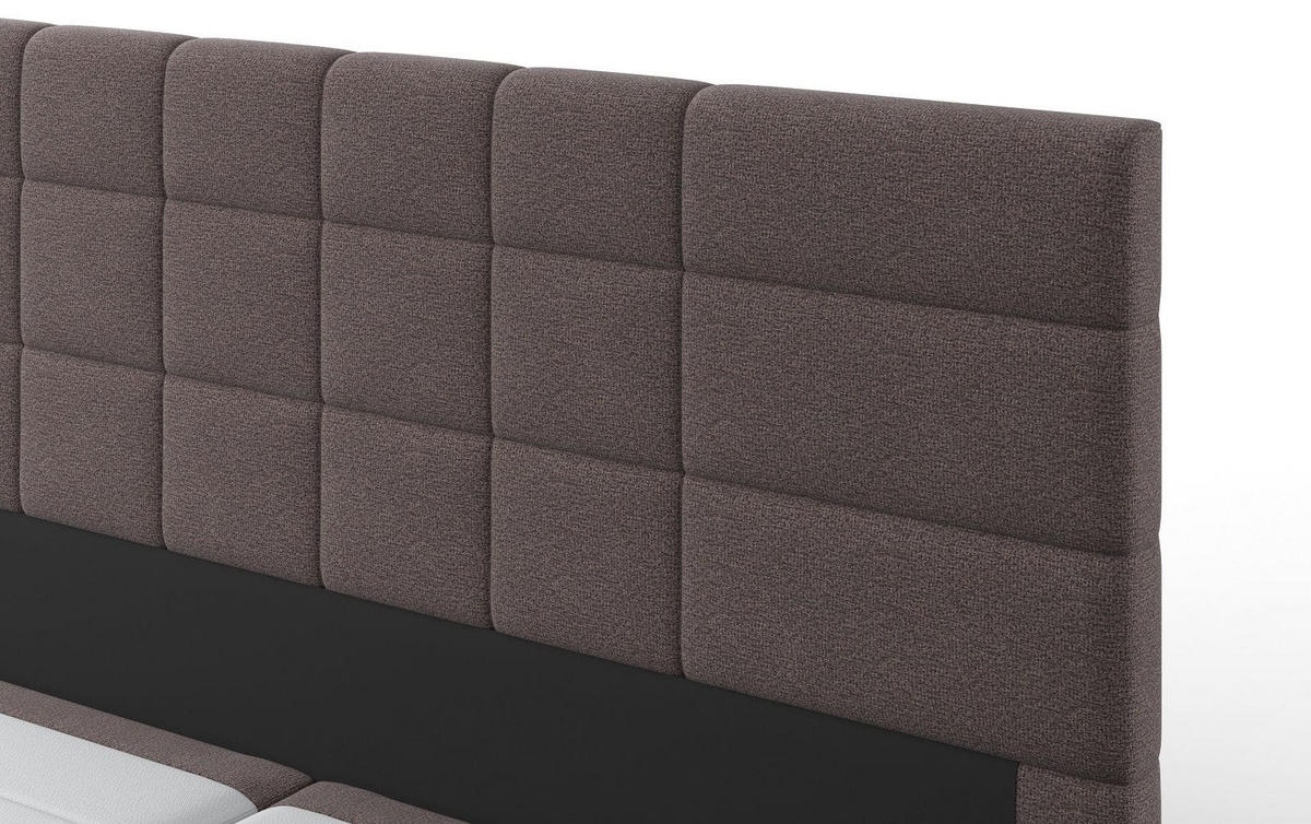 BOXBETT 140/160/180x200 – inkl. Topper, 7‑Zonen Taschenfederkern-Matratze, New York-Stoff - Anthrazit/Schwarz, Holz/Kunststoff (140/200cm) - Cotta