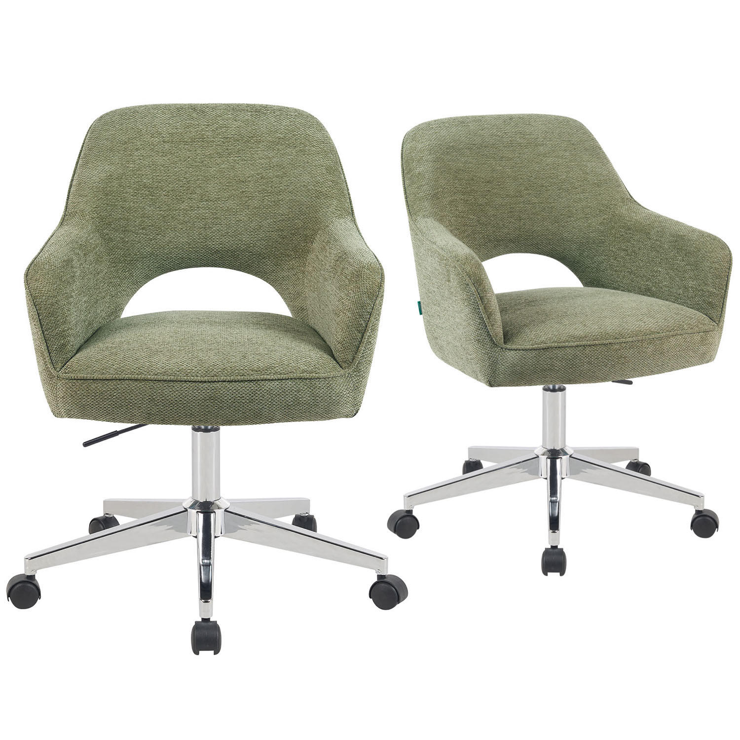 BÜROSTUHL Mika-Faro - Chromfarben/Grün, Textil/Metall (60/84/65cm) - DUBI Möbel