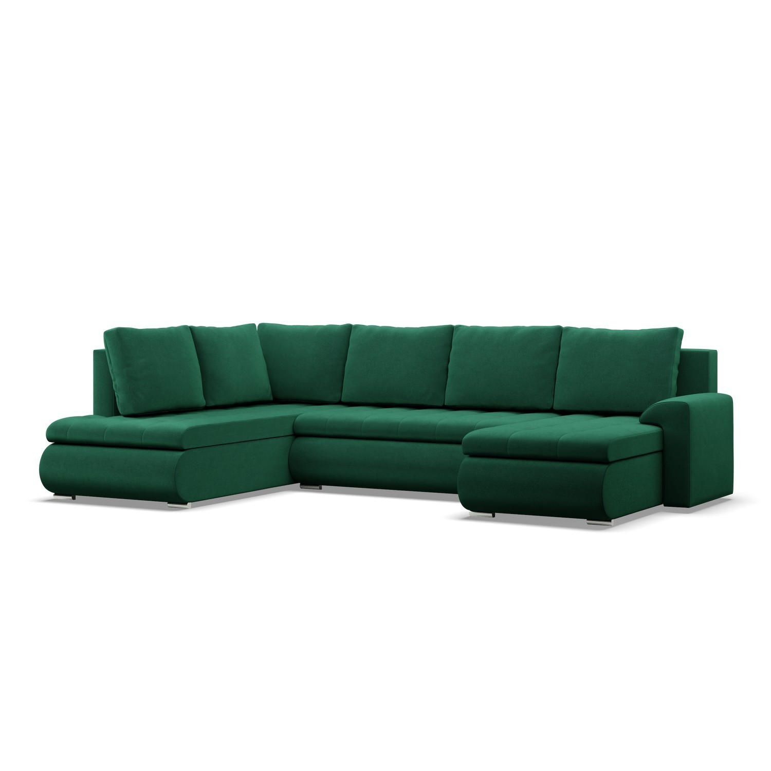U-SOFA MIT SCHLAFFUNKTION FORESTA, Dunkelgrün - Dunkelgrün, Textil (300/89/200cm)