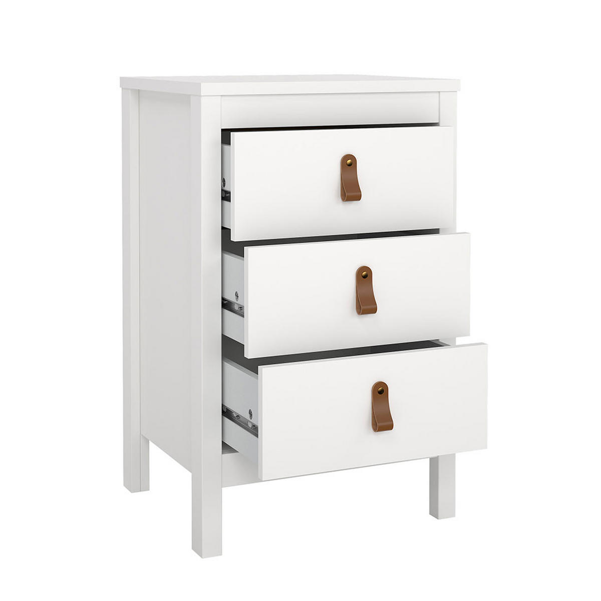 NACHTTISCH, Madrid, Weiß, Holzwerkstoff, 44 x 39 x 71 cm - Weiß, Holzwerkstoff (44/71/39cm) - ebuy24