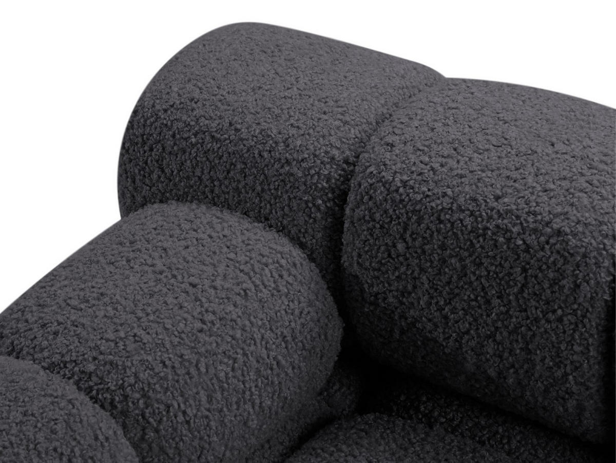 CHAISELONGUE links Bellis aus Boucle graphit - Graphitfarben, Textil (94/70/155cm) - Micadoni