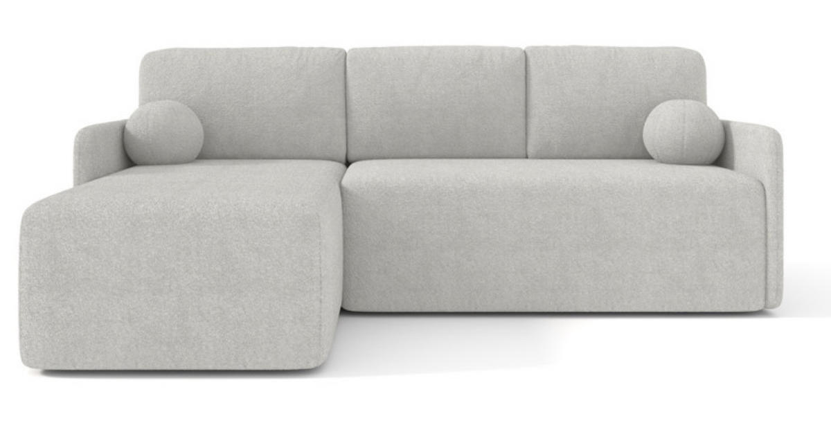 ECKSOFA Grau BLUMEN Boucle Universal - Grau, Textil (212/142cm) - Sepro Meble