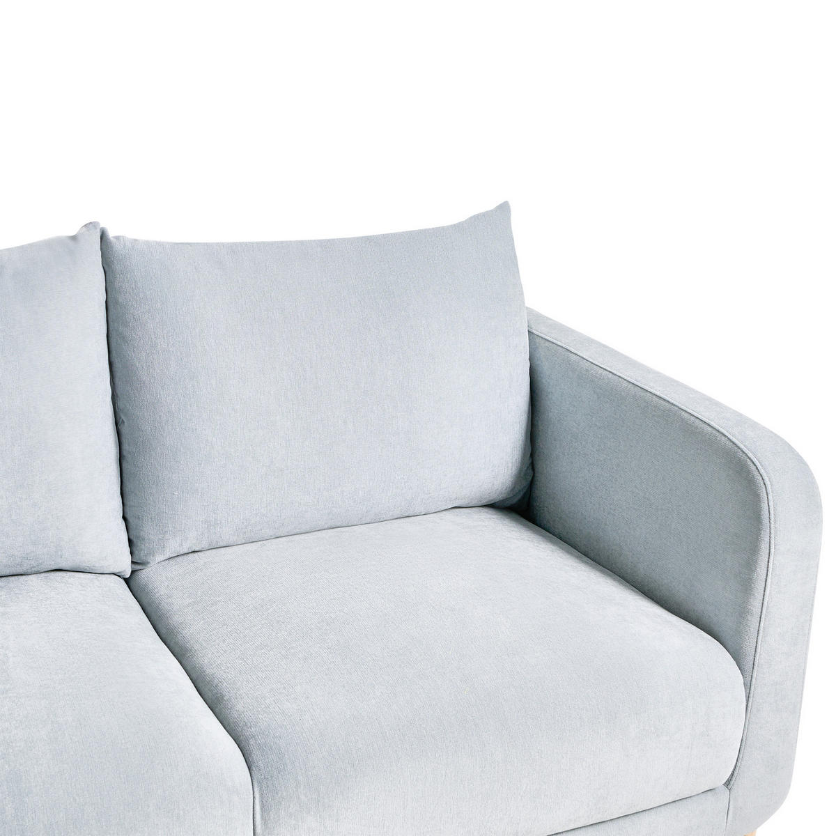 POHOVKA 2-místná Žinylková látka Světle modrá Gimo - světle hnědá, textil (149/83/80cm) - Beliani