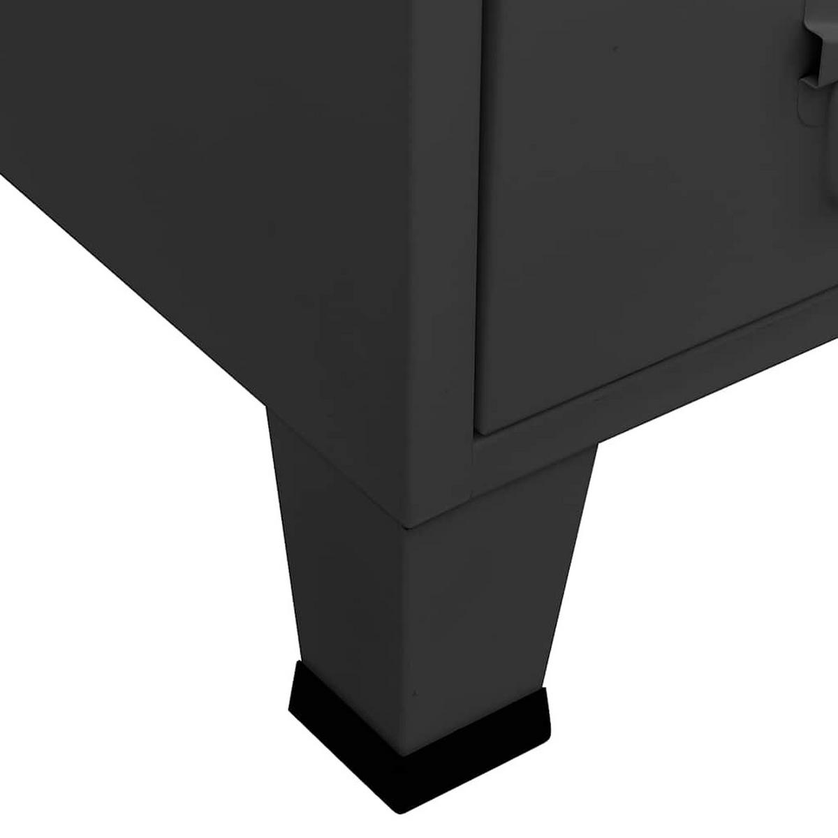 KLEIDERSCHRANK Industrie-Stil Anthrazit 67/35/107 Cm Stahl - Anthrazit, Metall (35/107/67cm) - vidaXL
