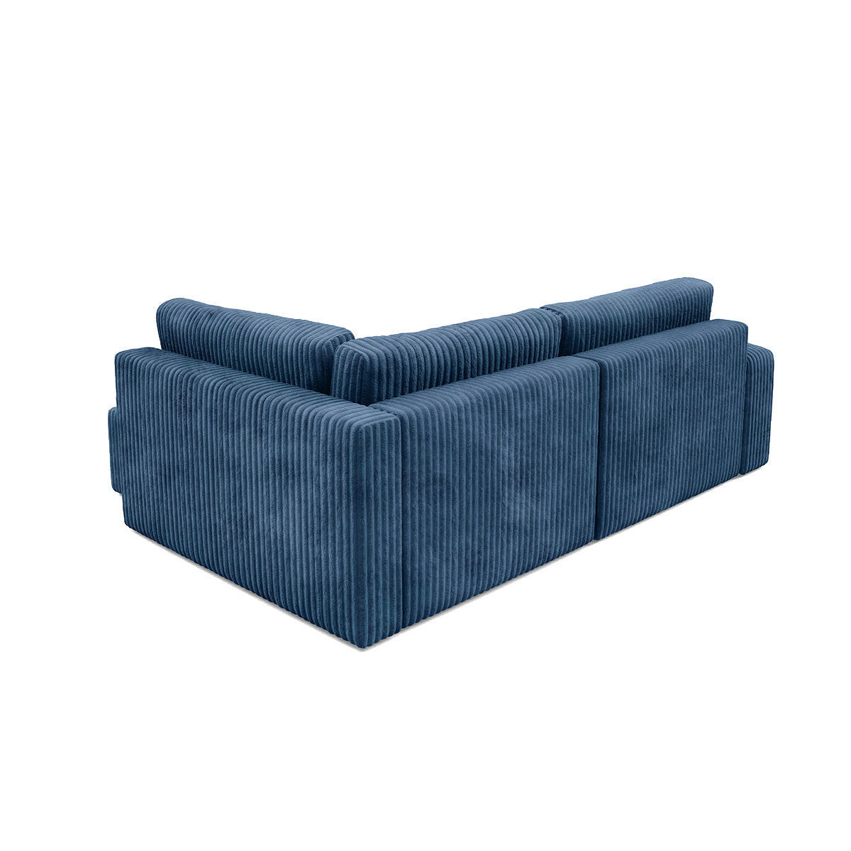 ECKSOFA Angela 4 Sitzplätze Marineblau - Blau, Holz (245/182cm) - Petits-meubles