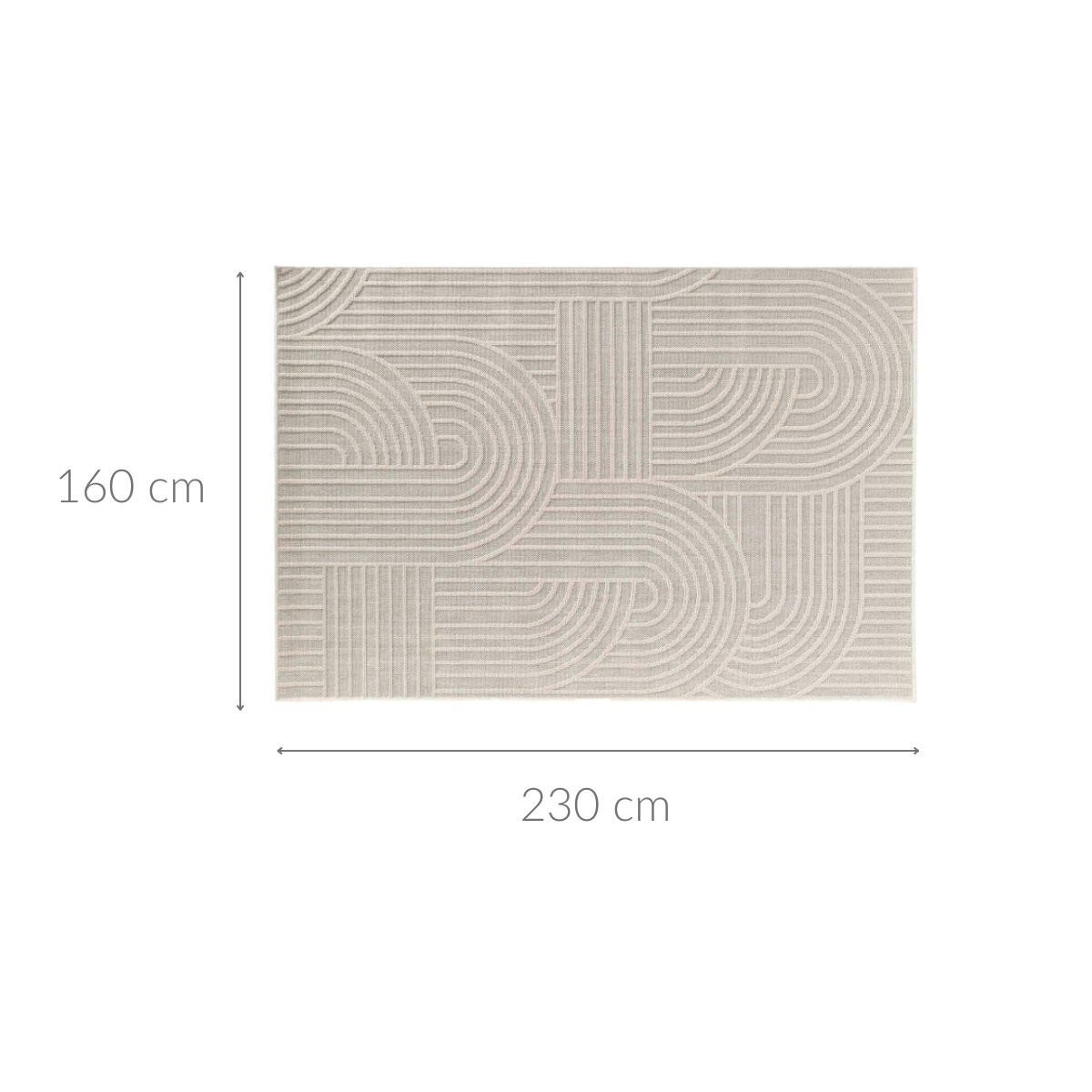 WOHNZIMMERTEPPICH Ezio geflochten - Beige, Kunststoff (230/160cm) - Douceur d´intérieur