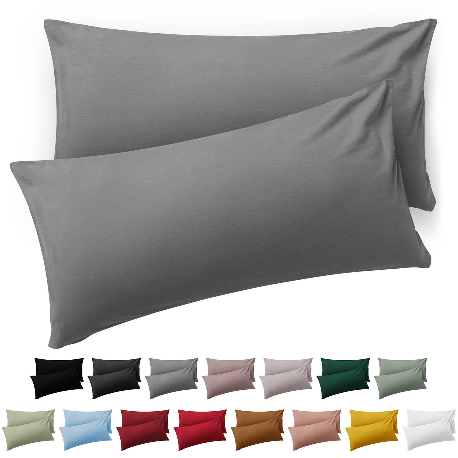KISSENBEZUG Ellen 40/60 cm, 2er-Set, Grau - Grau, Textil (60/40cm) - Blumtal