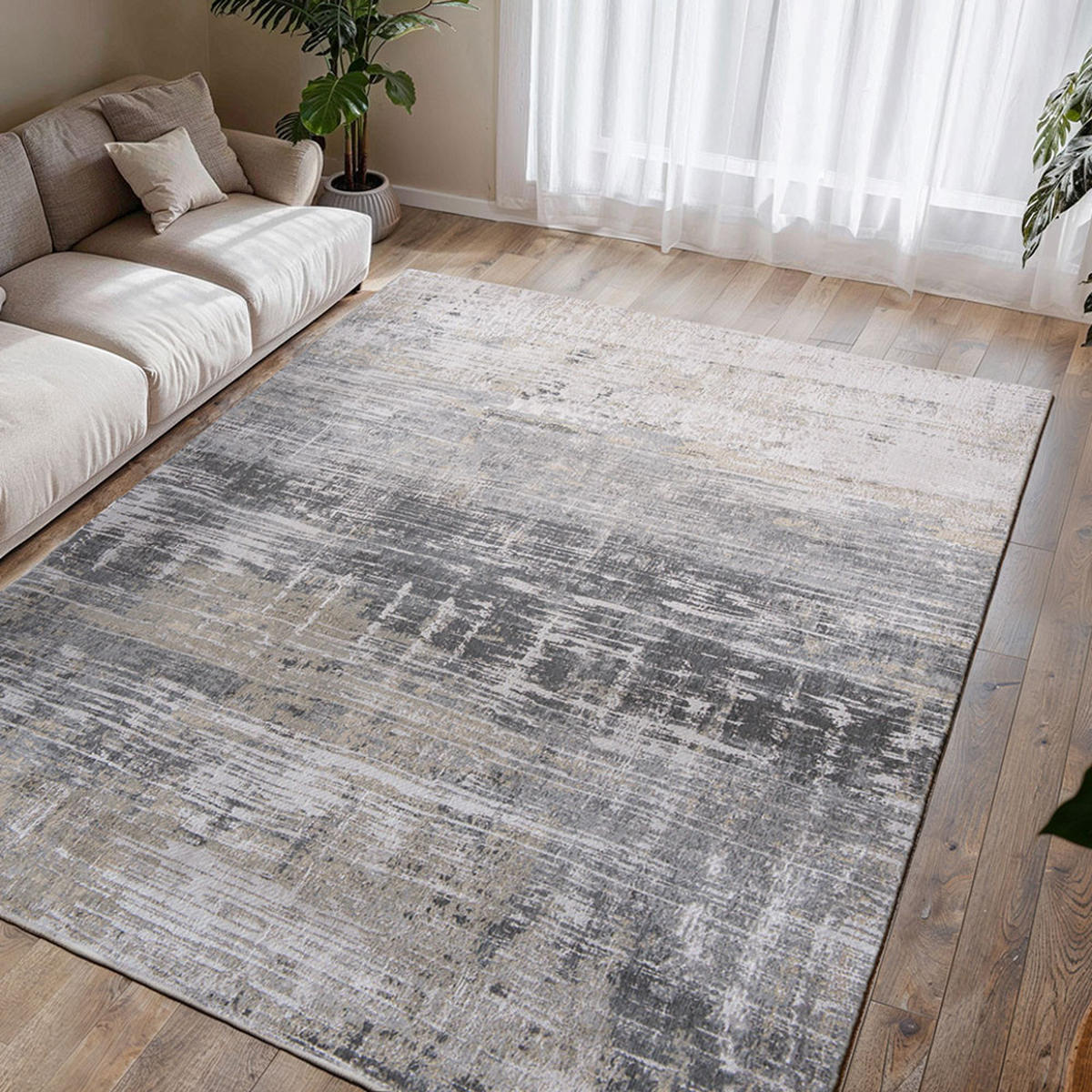 TEPPICH Coney Grey Atlantic Streaks 170/240 cm - Grau, Textil (170/240cm) - Louis De Poortere