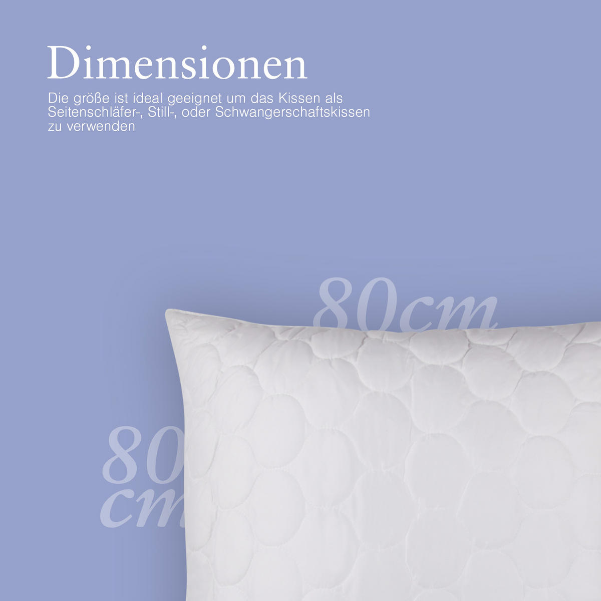 KOPFKISSEN Mikrofaser 80x80 cm - Weiß, Kunststoff/Textil (80/80cm)
