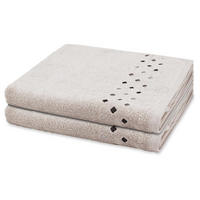 DUSCHTUCH Stoneline 2er-Set - Hellgrau, Textil (70/140cm) - Ross