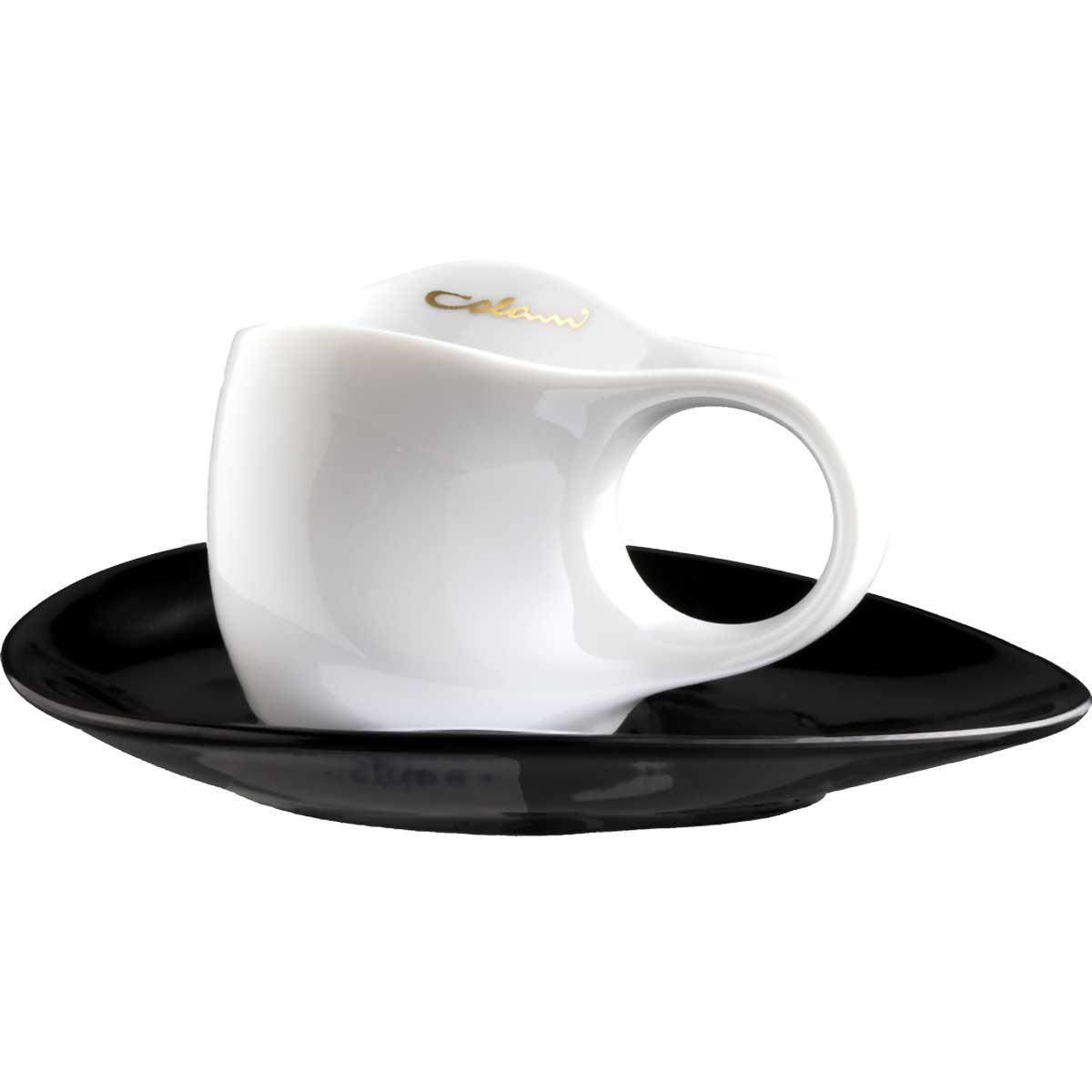 ESPRESSOTASSEN mit Untertassen Espressissimo 4 tlg. weiß/ schwarz - Weiß, Keramik (0.04L) - Luigi Colani Porzellan