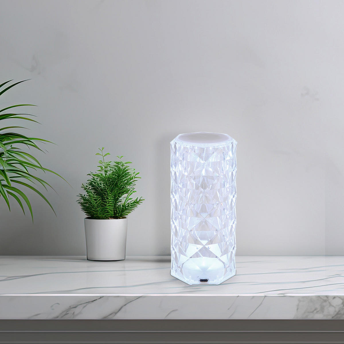 LED TISCHLEUCHTE GIXI Klar 2er Set - Klar, Metall (7.3/7.3/15.8cm) - Globo Lighting