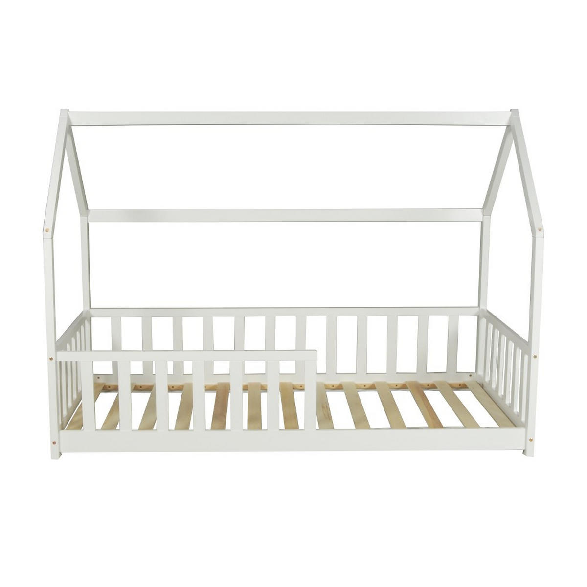 HAUSBETT KIWI mit Matratze/ Kinderbett 90x190 cm - Weiß - Weiß, Holz (90/190cm) - Weber Industries