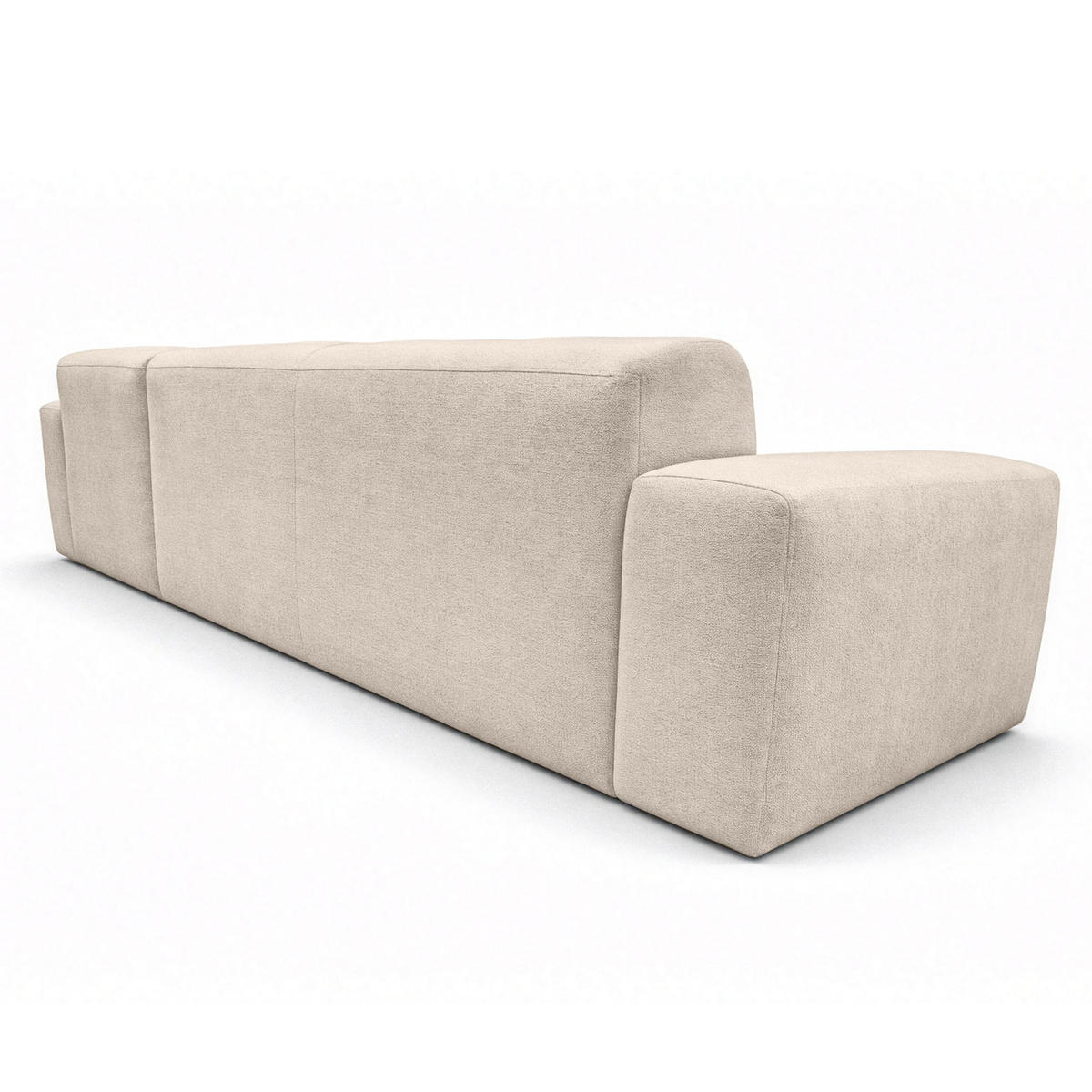 ECKSOFA L Form Corlu Creme 310/165/78 cm – stilvolle kleine Eckcouch Rechts - Creme/Schwarz, Kunststoff/Textil (165/310cm) - AX Living
