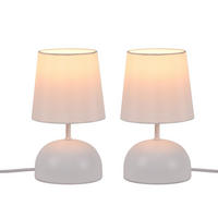 STOLNÍ lampa Aansel 14/14/24,5 cm (sada 2 ks) - bílá, kov (14/14/24.5cm) - Nettlife