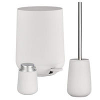 BAD ACCESSOIRES SET Nova 3tlg. soft grey (lichtgrau) - Hellgrau, Kunststoff (23/29/23cm) - Zone Denmark