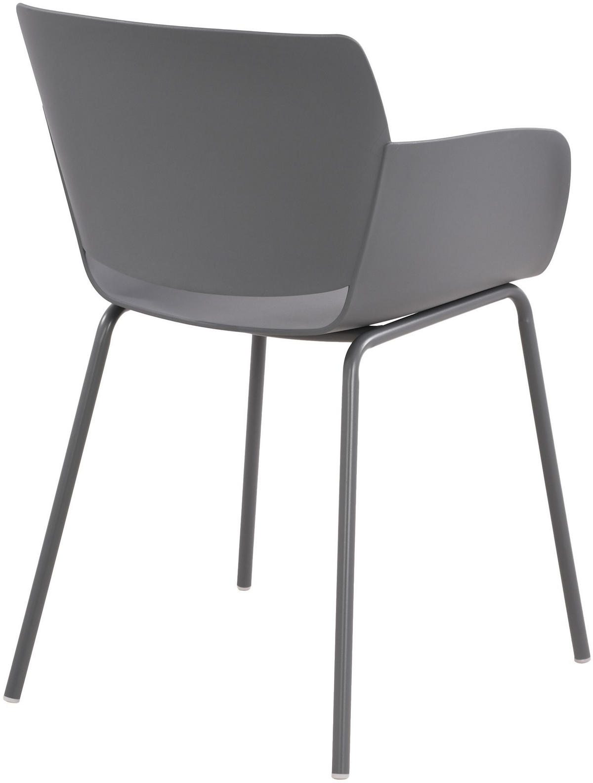 STUHL 2 Kunststoff Dunkelgrau - Dunkelgrau, Kunststoff/Metall (58/80/54cm) - CLP