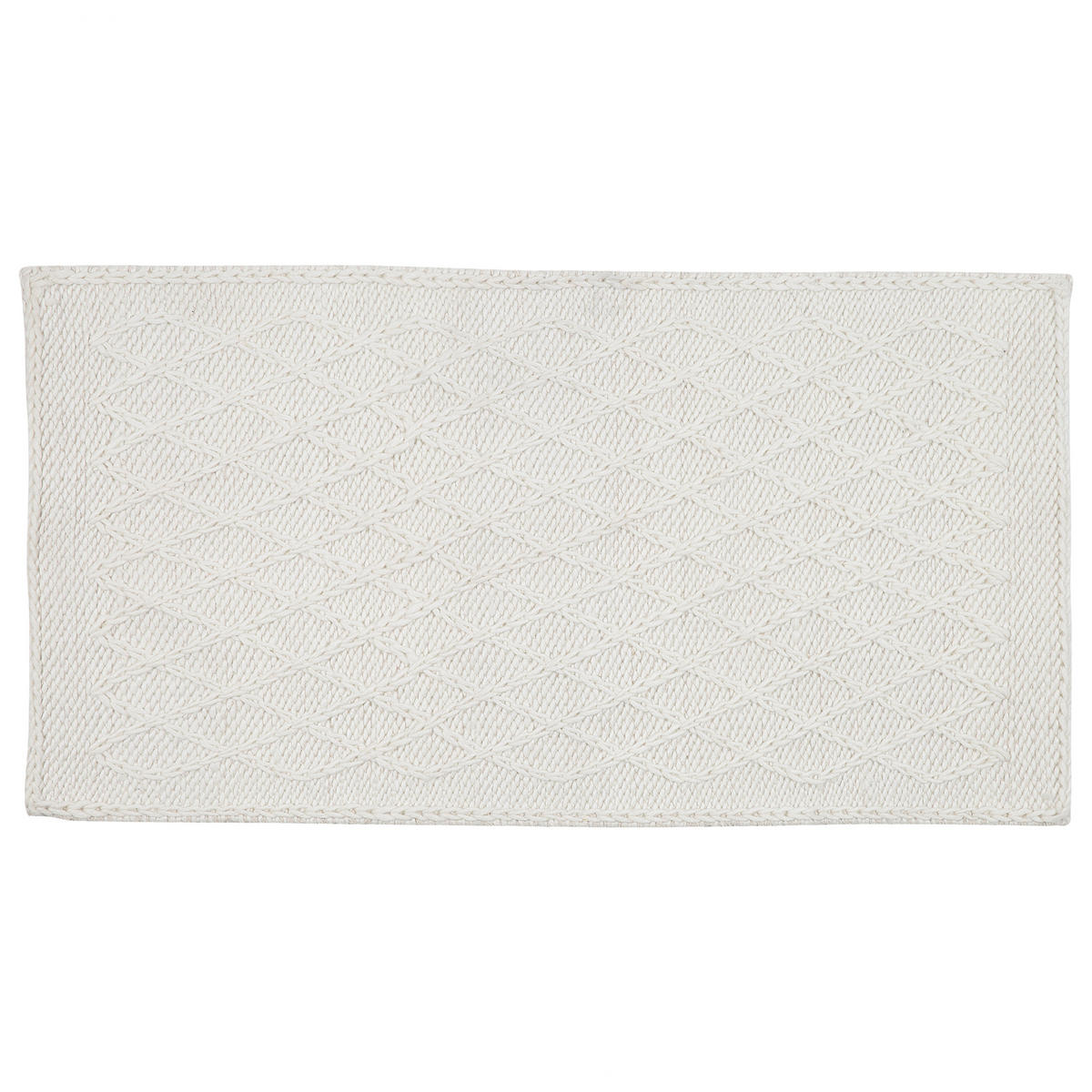 KURZFLOR-TEPPICH Erzin 150/80 cm - Weiß, Textil (80/150cm) - Beliani