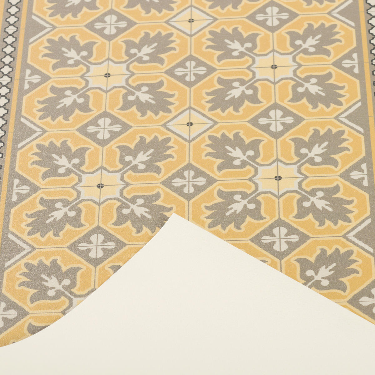 VINYL TEPPICH KÜCHENLÄUFER EVORA FLIESENOPTIK - Sandfarben, Textil (49/140cm) - Pergamon