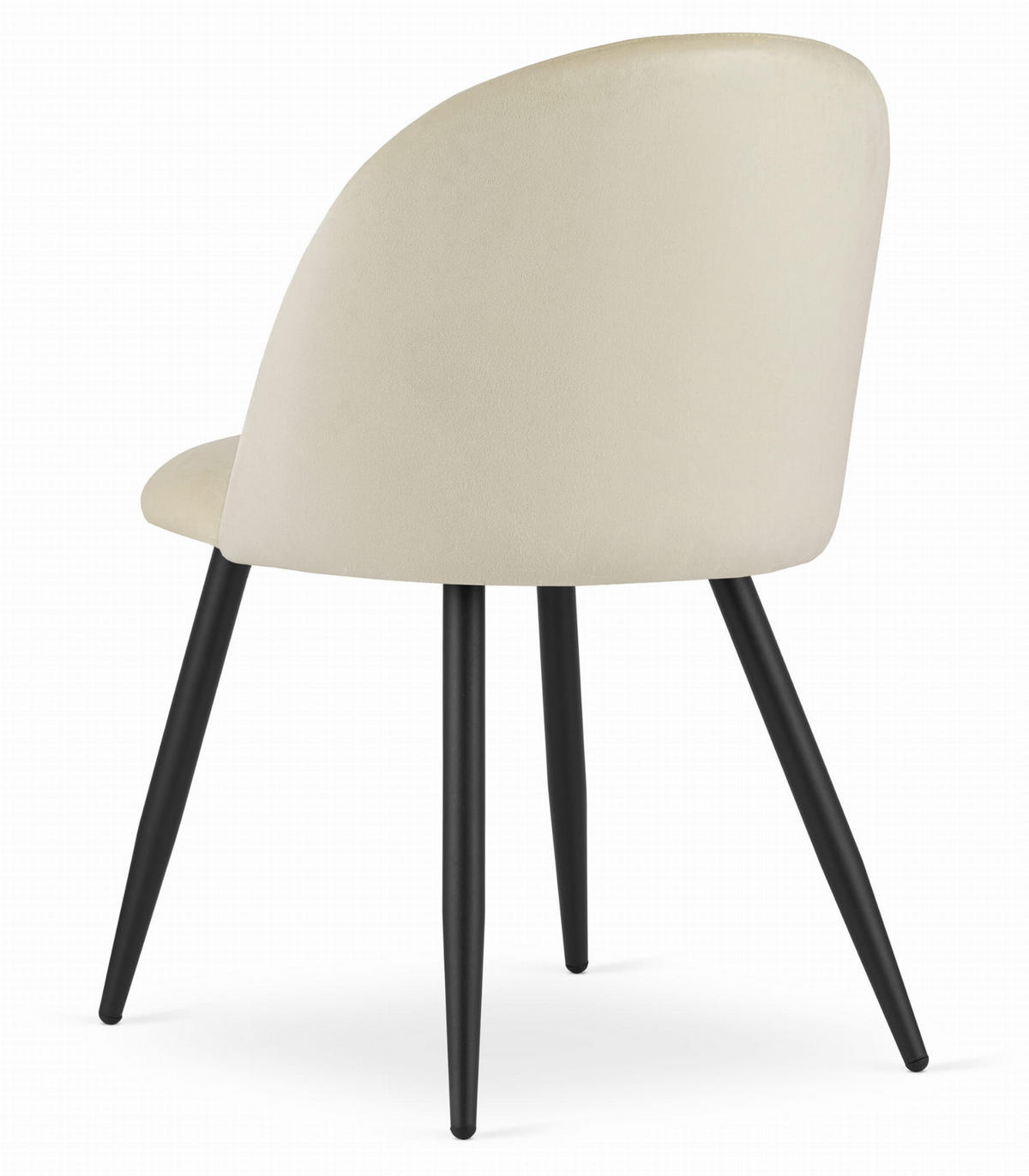 ESSZIMMERSTUHL BELLO beiger Sitz, schwarze Beine - Beige/Schwarz, Textil (46/76.5/42.5cm) - Valora