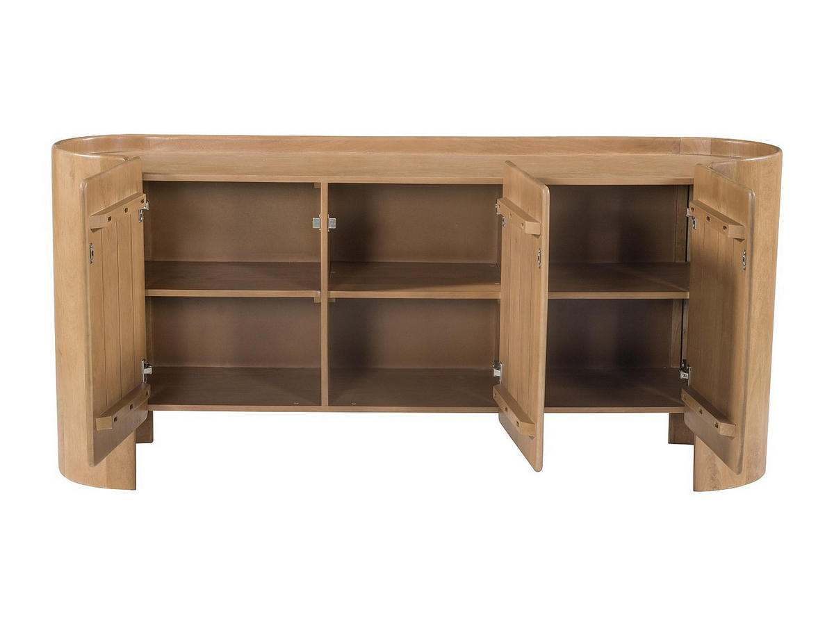 SIDEBOARD - 165 cm x 40 cm - Holz, Platte - Naturfarben Hell - ISLARA - Naturfarben, Holz (165/75/40cm) - Vente-Unique
