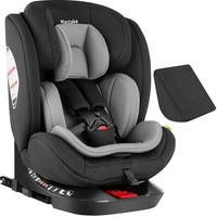 AUTOSITZ Drehbar Linus,ab Geburt bis 150 cm, Belastbarkeit 36 kg,hellgrau/schwarz - Hellgrau/Schwarz, Kunststoff (48/74/55cm) - tectake