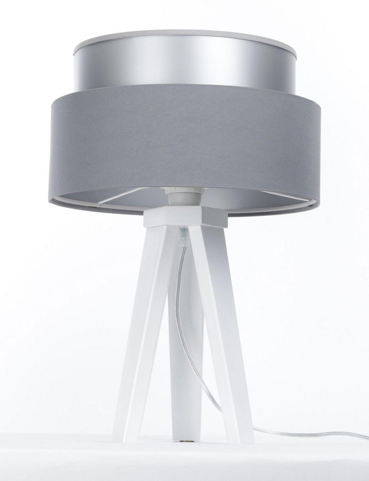 TISCHLAMPE Grau 30/45 cm - Weiß, Kunststoff (30/0.7/45cm) - ONZENO