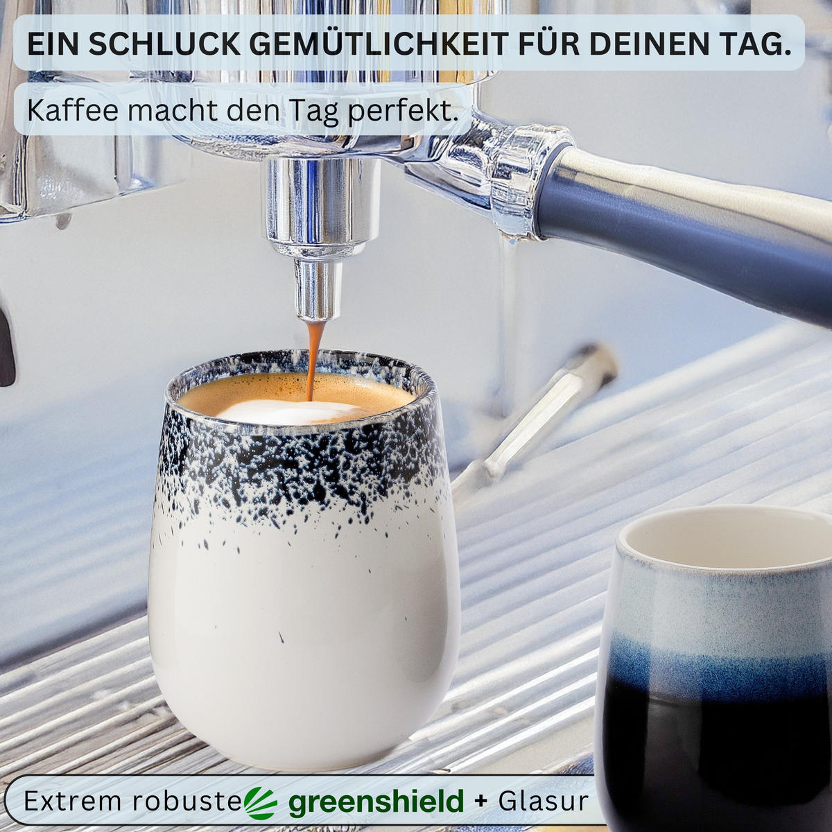 KAFFEEBECHER SIENA - 6 teilig aus Steingut 80 ml - Multicolor, Stein (0.08L) - Sänger