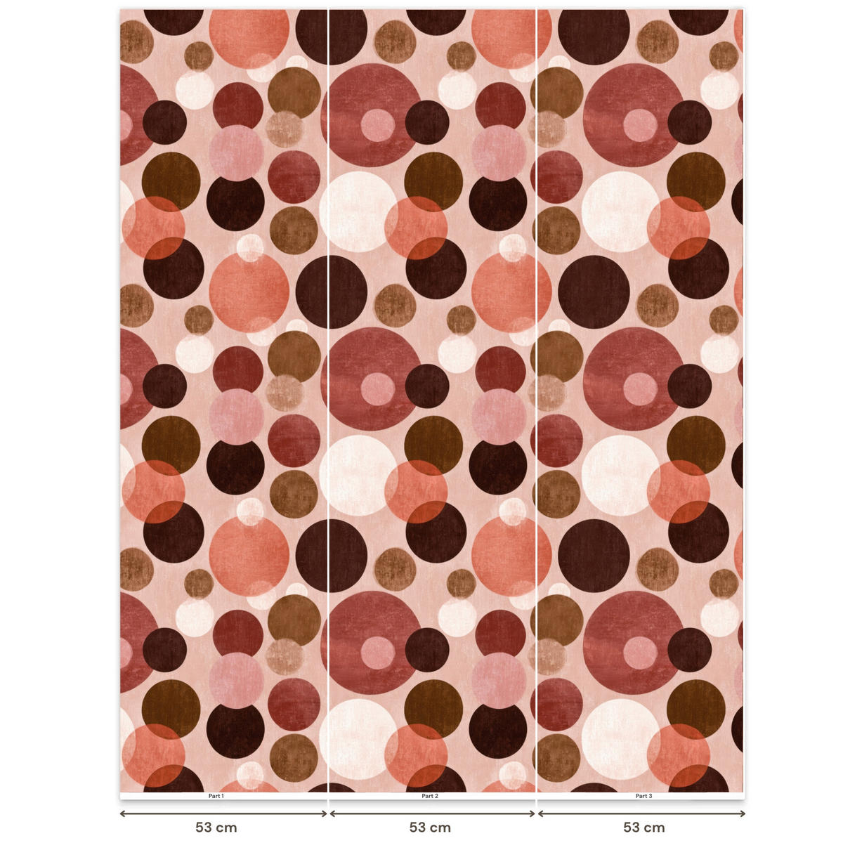 TAPETE - Kreise - Modern - Farbenfroh - 160x200 cm - Multicolor, Papier (160/200cm) - OnlyWow