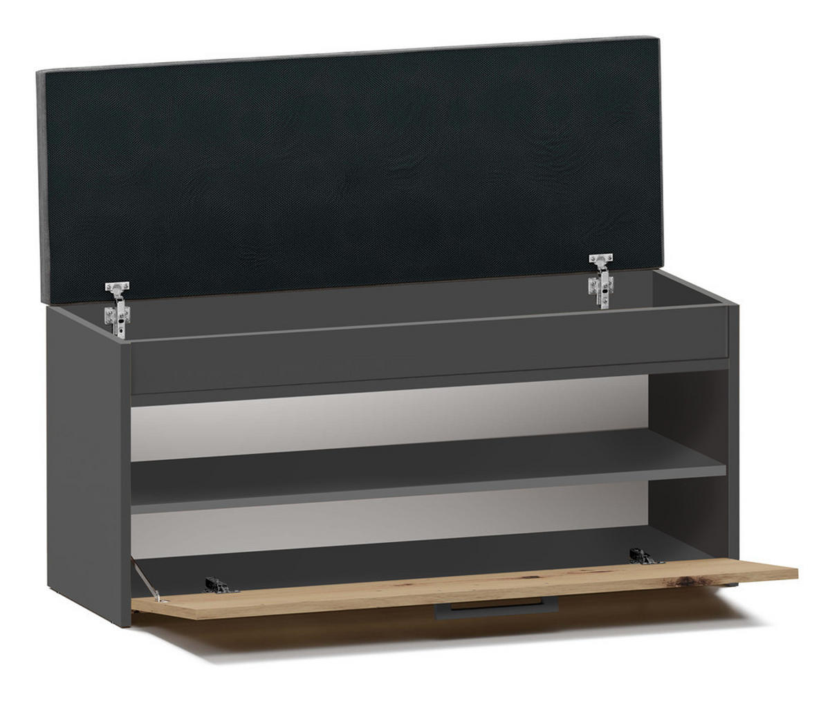 SKŘÍŇ NA BOTY antracitová, Artisan 100/49/35 - antracitová, kompozitní dřevo (100/49/35cm) - RAUMHIRSCH FURNITURE