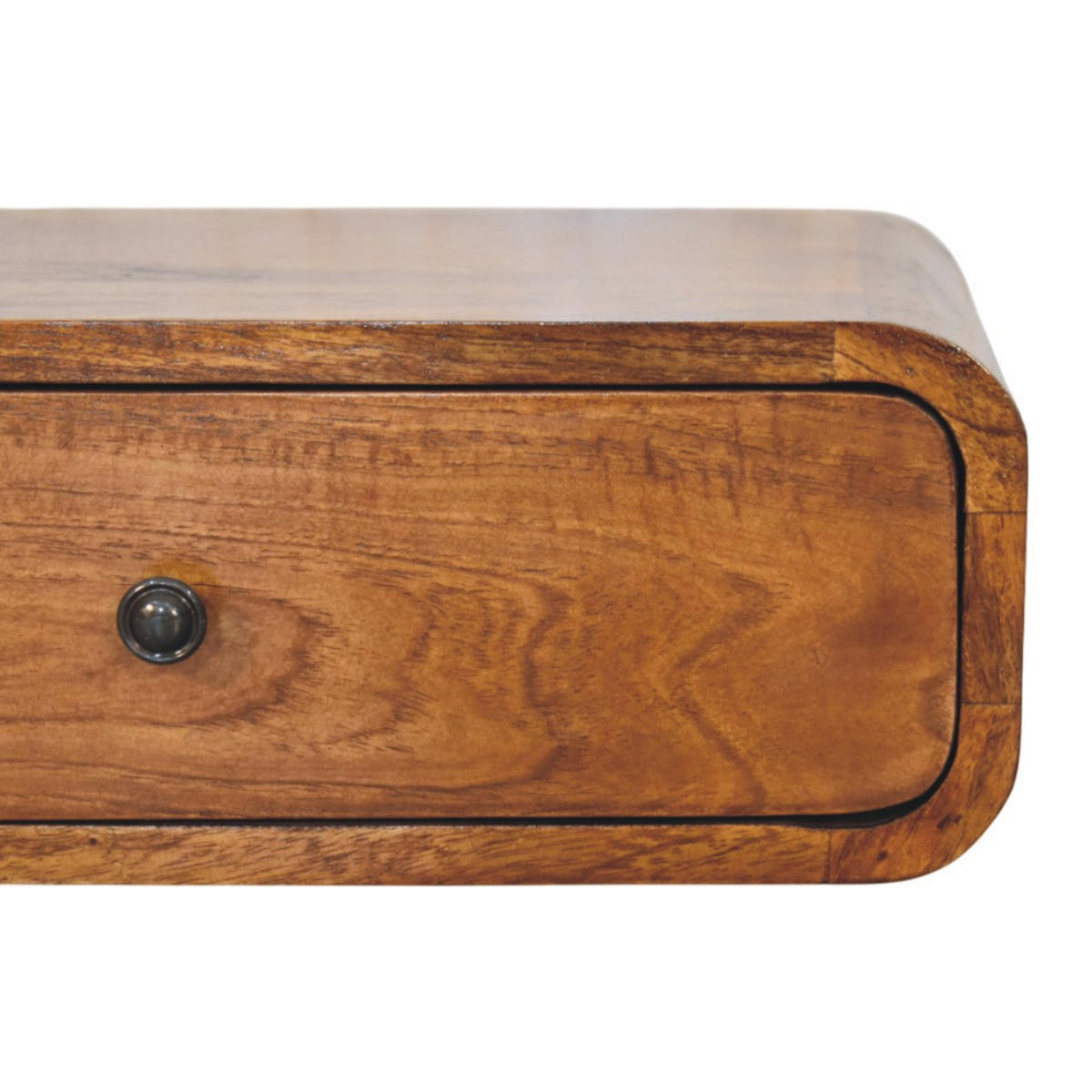 NACHTTISCH Avora Wandmontiert mit 1 Schublade, Braun - Messingfarben/Braun, Holz/Metall (45/15/32cm) - Artisan Furniture