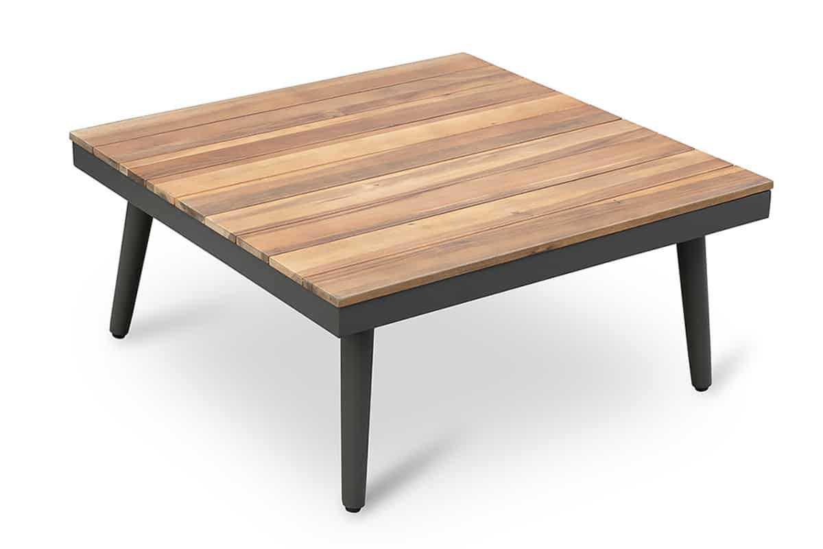 GARTEN-LOUNGE CANNES Akazie Anthrazit|Natur 250cm - Grau, Naturmaterialien/Holz - riess-ambiente
