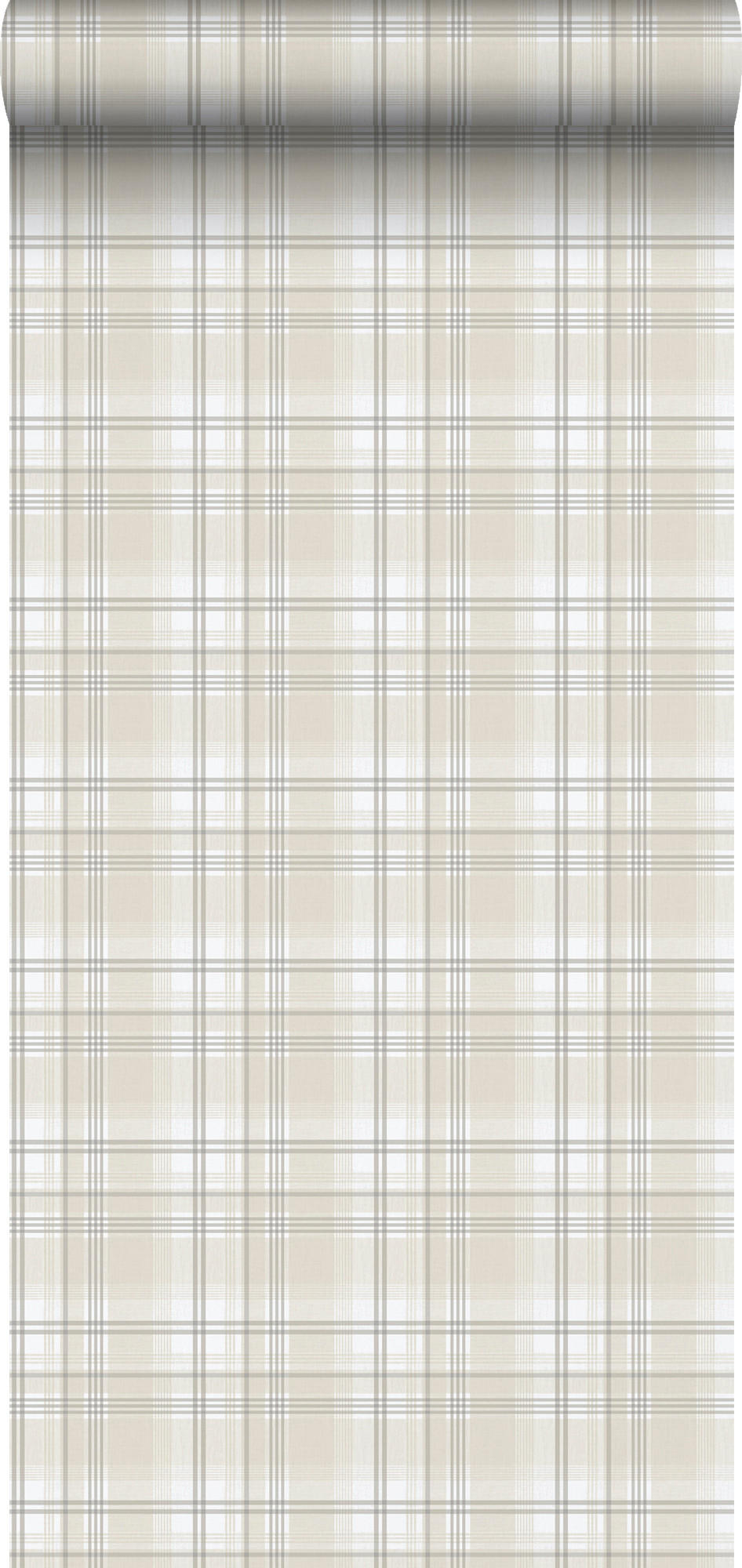 TAPETE Karomuster 53 cm x 10.05 m - Beige, Papier (53/1000cm) - Sanders & Sanders