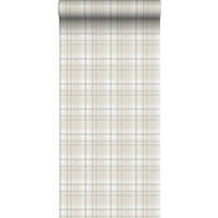 TAPETE Karomuster 53 cm x 10.05 m - Beige, Papier (53/1000cm) - Sanders & Sanders