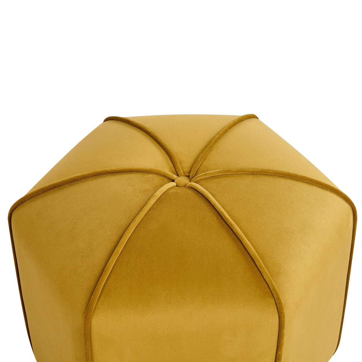 POUF Samtstoff Gelb Wishek - Gelb, Textil (45/40/45cm) - Beliani