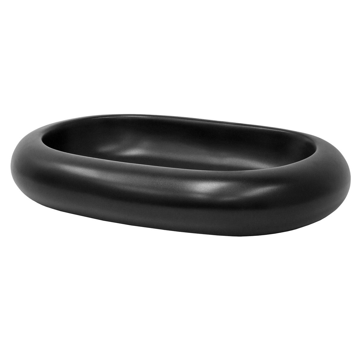 WASCHBECKEN - Schwarz, Keramik (45/11/65cm) - ML-DESIGN