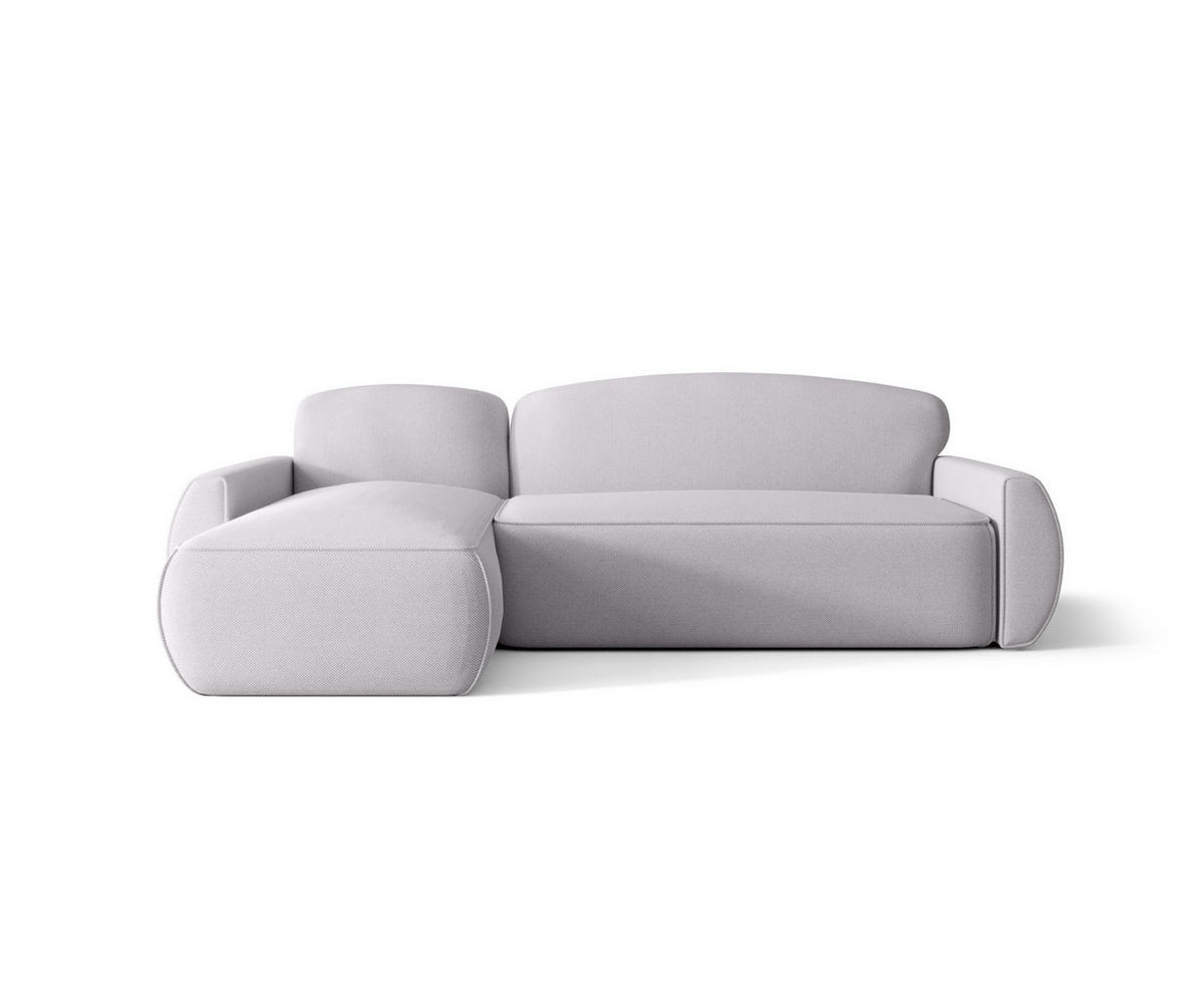 ECKSOFA mit Schlaffunktion LUCAS Curio 80 Links - Hellgrau, Textil (240/145cm) - Bedante