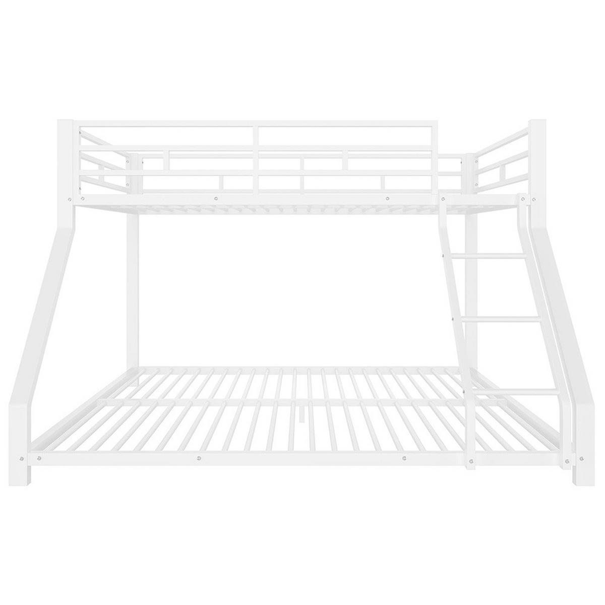 ETAGENBETT 90x200cm +140x200cm in Weiß Metall - Weiß, Metall (140/200cm) - KOMHTOM