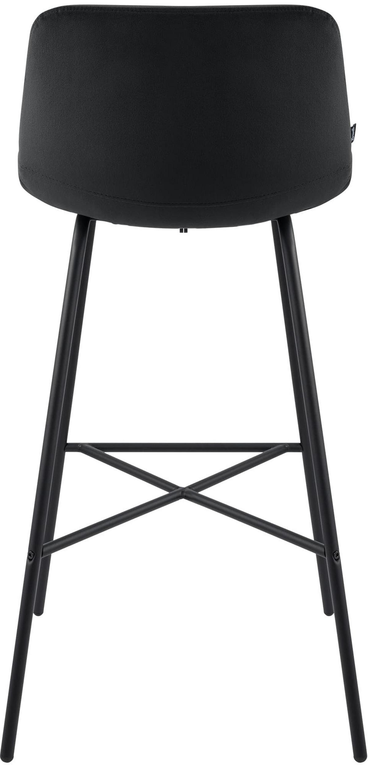 BARHOCKER Gekel Samt Schwarz - Schwarz, Textil (44/98/49cm) - DELUKE