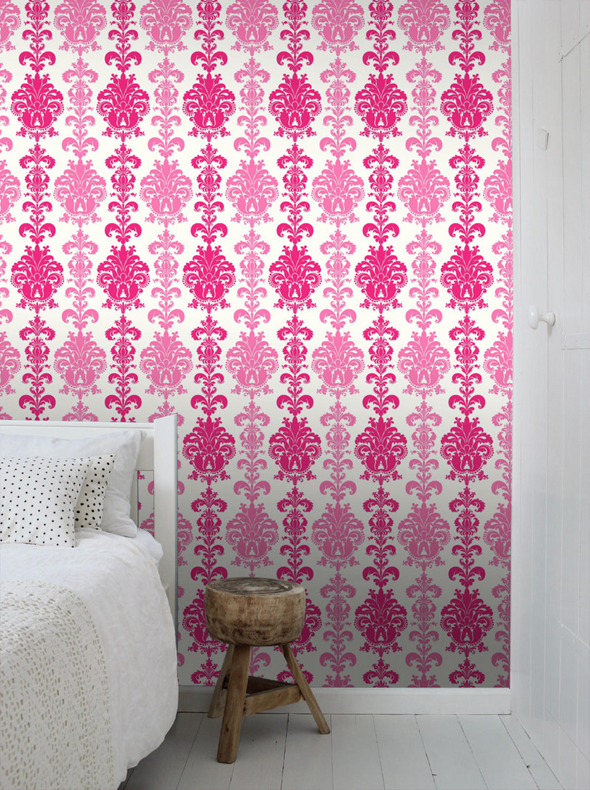 TAPETE Barockmuster 53 cm x 10.05 m - Pink, Papier (53/0.1cm) - ESTAhome