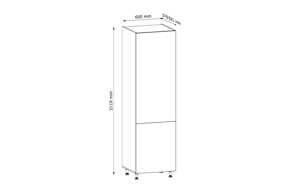 KÜHLUMBAUSCHRANK 60 cm – Nexa D60ZL – Grau - Grau, Holzwerkstoff (60/212/58cm) - ROYAL24_MARKT