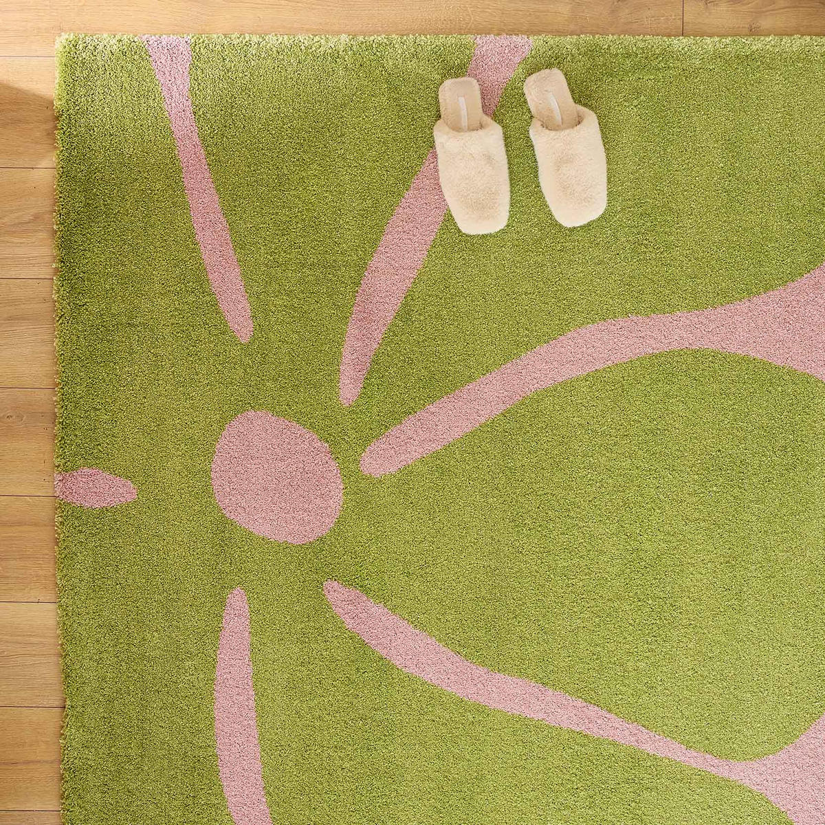 TEPPICH vintage blume grün Groovy 120x160 cm - Grün, Textil (120/160cm) - Nazar Rugs